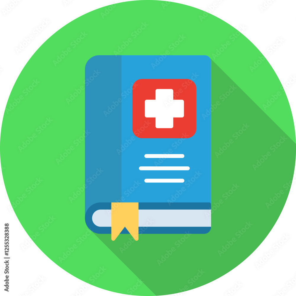 Obraz premium Medical Book Vector Icon