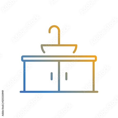 Sink icon vector stock illustration