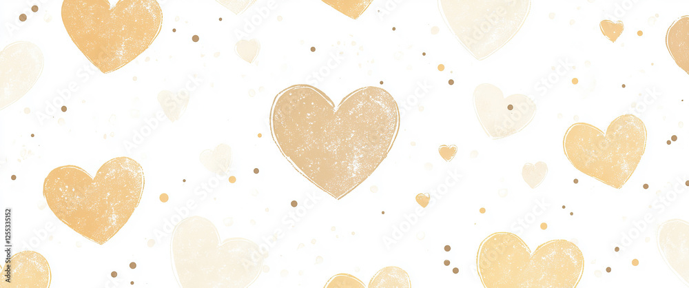 A seamless beige heart pattern on a white background, creating a soft minimalist design. The light colors and simple shapes evoke warmth and affection, perfect for love-themed projects. A seamless beige heart pattern on a white background, creating a soft minimalist design. The light colors and simple shapes evoke warmth and affection, perfect for love-themed projects.