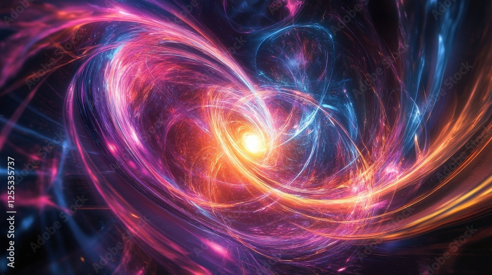 Quantum Chip Glowing Under Swirling Holographic Qub 5D - Standard V2-6X Quantum Chip Glowing Under Swirling Holographic Qub 5D - Standard V2-6X