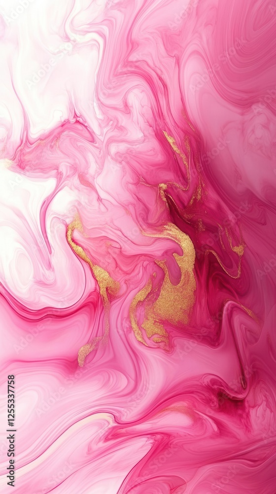 Abstract Luxury Marble Background with Pink Petals and Gold Accents Abstract Luxury Marble Background with Pink Petals and Gold Accents