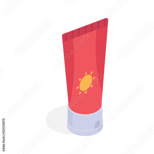 Get this amazing icon of sunscreen in modern design style