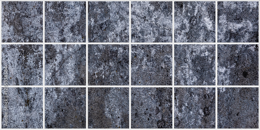 Fototapeta Kwadratowe płytki ścienne, szara tekstura, ilustracje jako tło, Square wall tiles,
