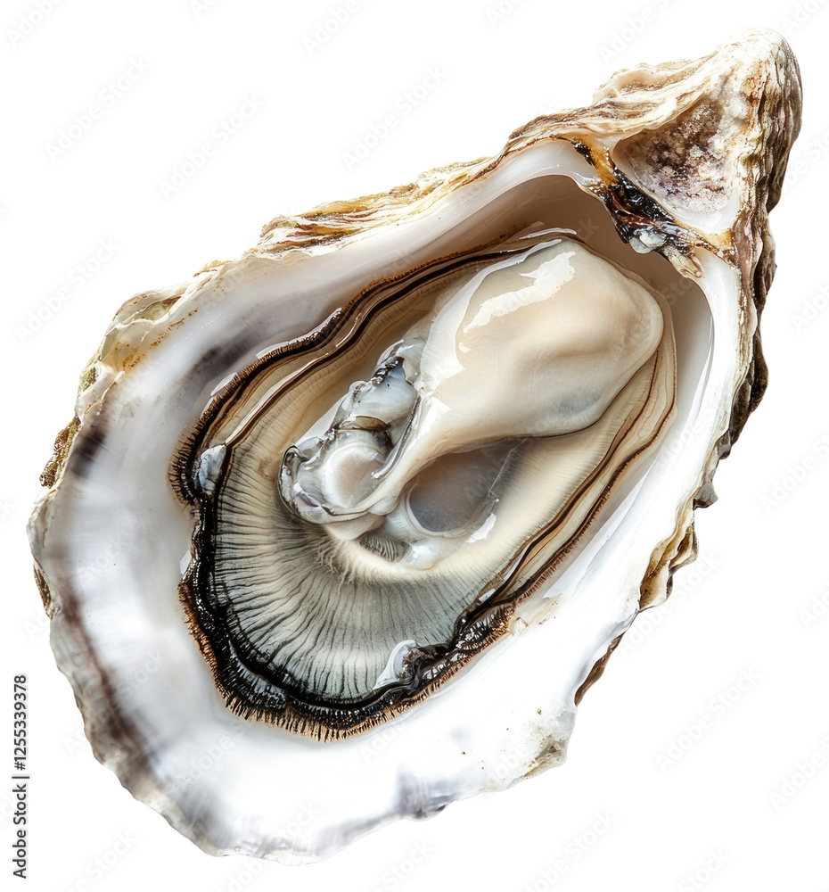 PNG One real raw oyster seafood invertebrate ingredient.