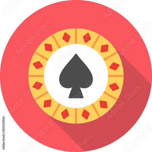 Spade Chip Vector Icon