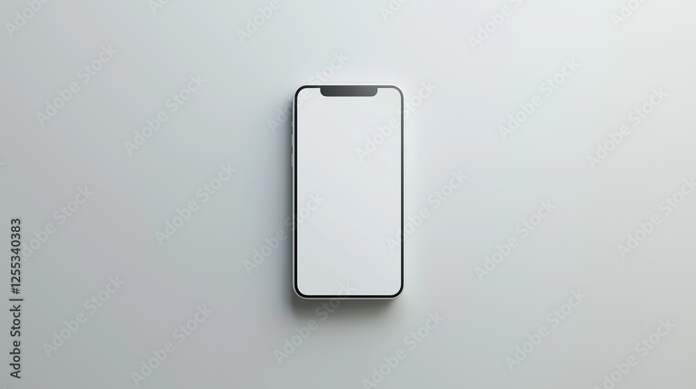Smartphone Mockup: Clean and minimalist overhead shot of a smartphone with a blank screen, perfect for app presentations or website designs. Smartphone Mockup: Clean and minimalist overhead shot of a smartphone with a blank screen, perfect for app presentations or website designs.