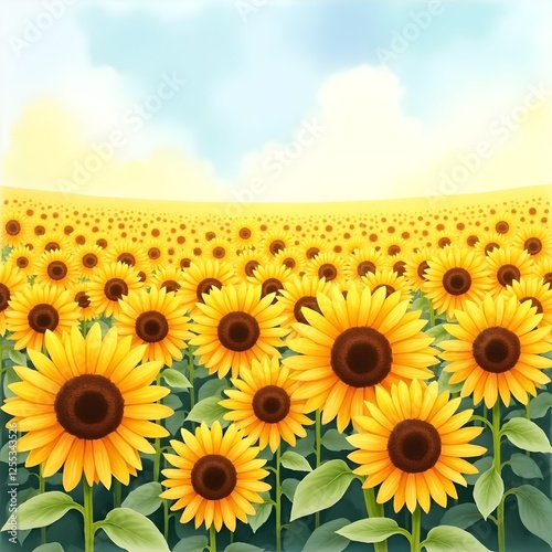 sunflowers on the field