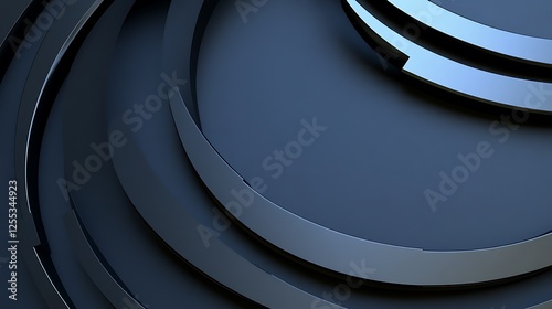 Abstract dark blue circles, background design