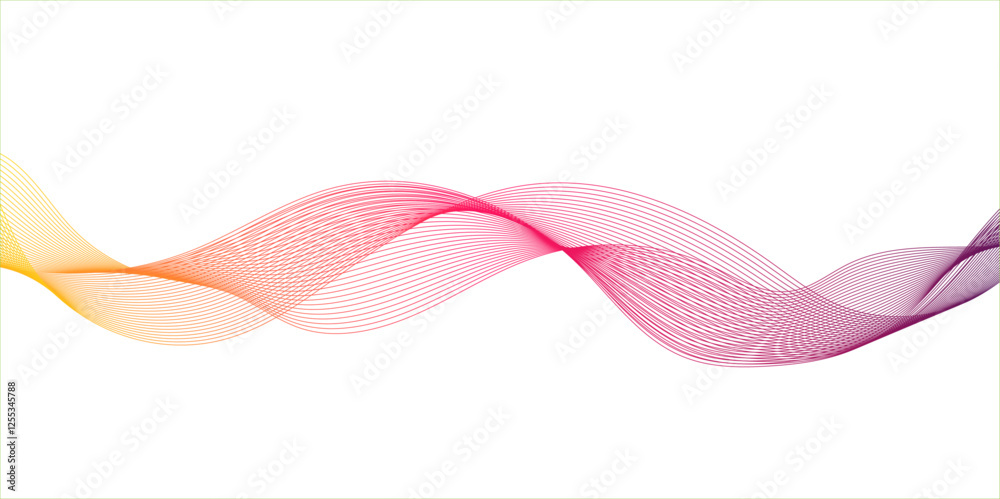 Abstract dynamic color wave lines geometric background, pink and yellow curved lines in White Background, Smooth wave abstract vector background layout layout design. Abstract dynamic color wave lines geometric background, pink and yellow curved lines in White Background, Smooth wave abstract vector background layout layout design.