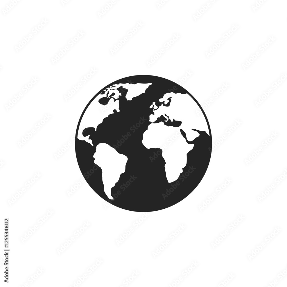 Globe earth vector icon. Illustration. Globe earth vector icon. Illustration.