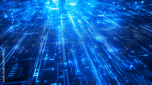 未来的な電子回路のデジタルアート