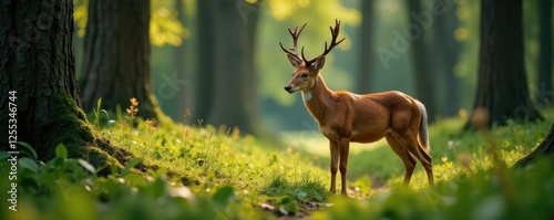 Ciervo que se alimenta de zanahoria en un bosque, bosque, naturaleza al aire libre, ciervo