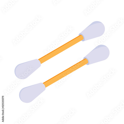 A pair of cotton swabs for makeup application and cleaning.