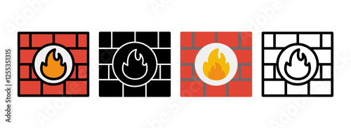 Set of Firewall Icon