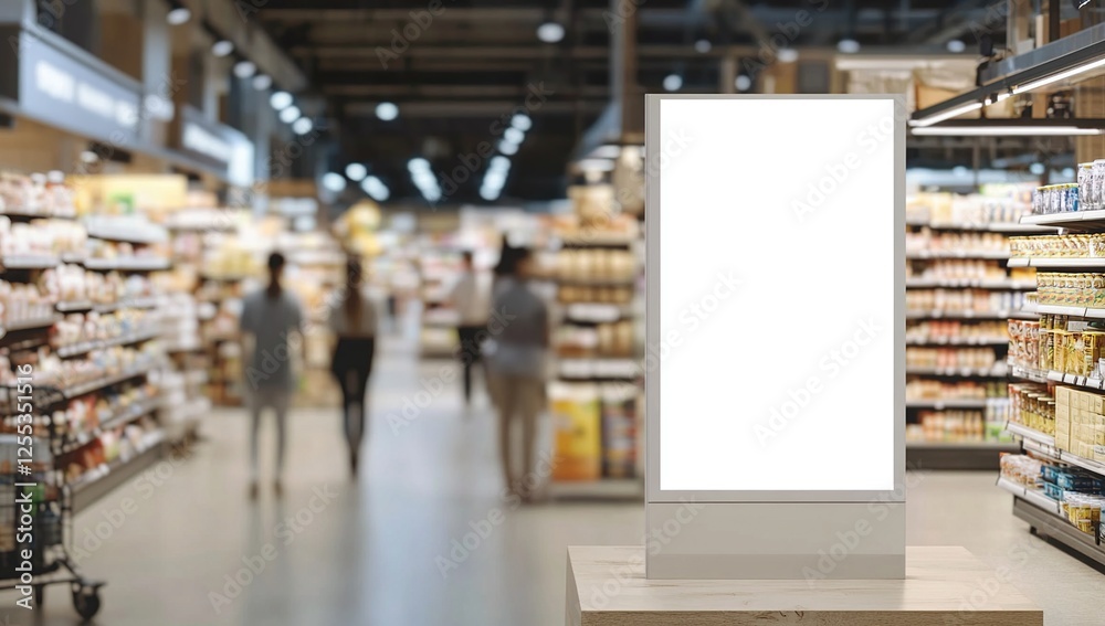 Grocery Store Blank Sign Mockup