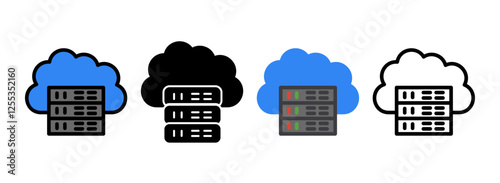 Set of Hosted Service Icon