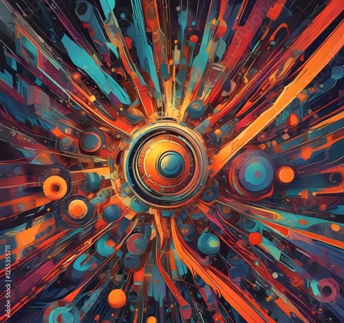 Illustration of abstract technology background.