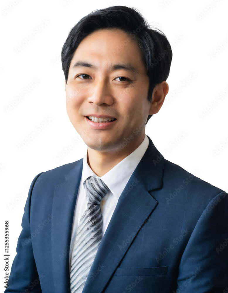 Portrait of only one Man. White Background. Portrait of only one Man. White Background.