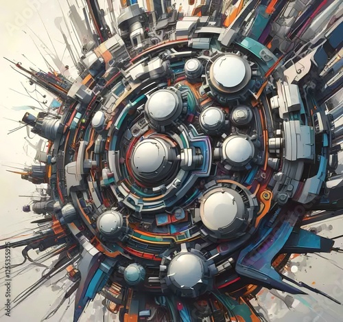 Illustration of abstract technology background.