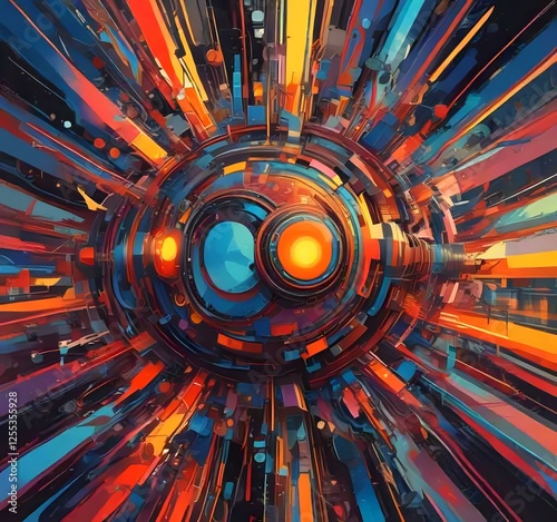 Illustration of abstract technology background.