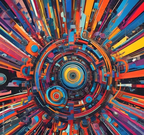 Illustration of abstract technology background.