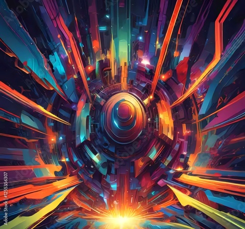 Illustration of abstract technology background.