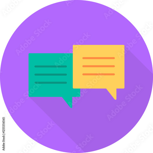 Unique Two Chat Bubbles Vector Icon