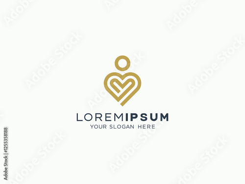 love and care logo design vectore template 