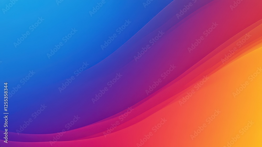 Abstract Gradient Background with Blue, Purple, and Orange Waves Abstract Gradient Background with Blue, Purple, and Orange Waves