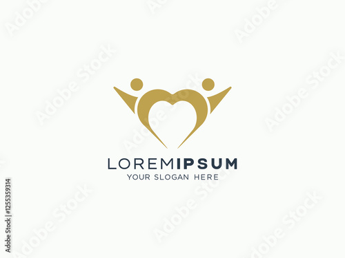 love and care logo design vectore template 