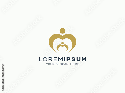 love and care logo design vectore template 