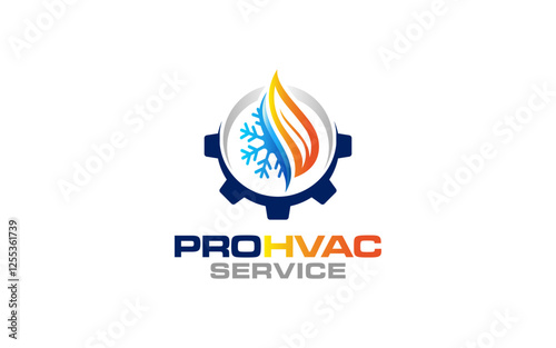 Illustration graphic vector of plumbing, heating, and cooling service company logo design template