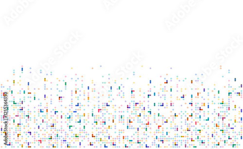 Colorful dot pixel modern edge background