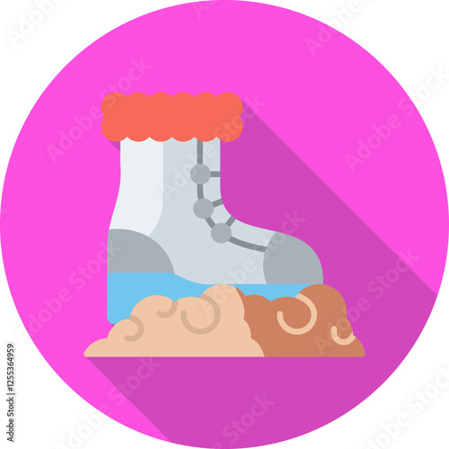 Snow Boots Vector Icon photo