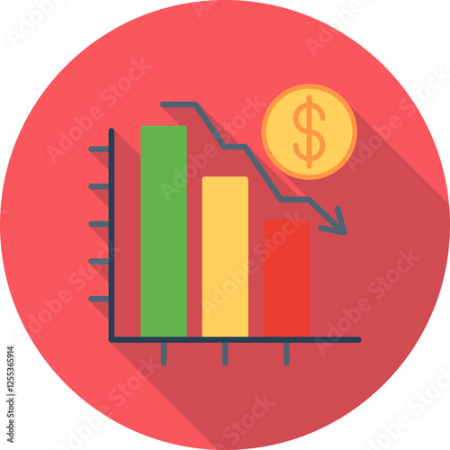 Chart Down Vector Icon