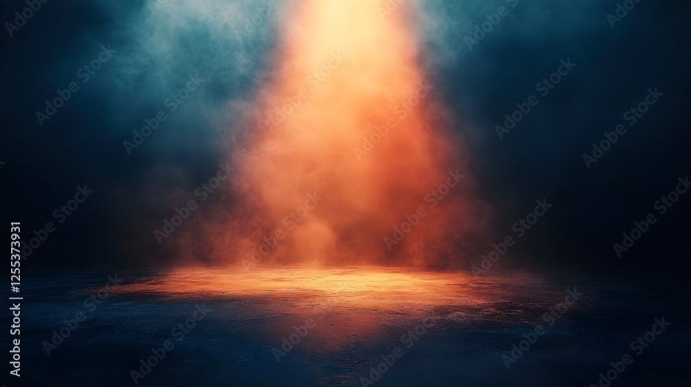 Fototapeta premium A simple background with an off-center glow creating a spotlight effect.