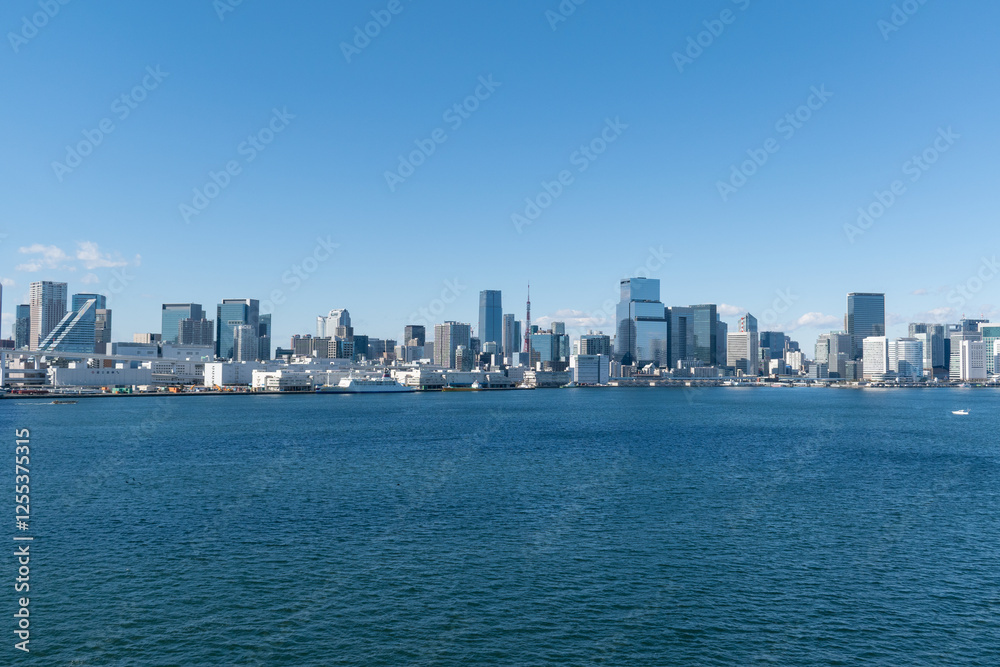 Tokyo Skyline under the blue sky on a sunny day Tokyo Skyline under the blue sky on a sunny day