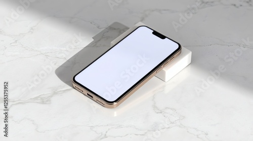 Gold Smartphone Mockup on Marble