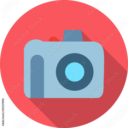 Unique DSLR Camera Vector Icon