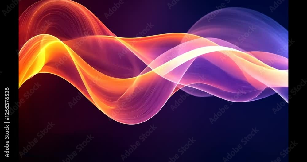 Abstract colorful wave patterns flowing seamlessly across a dark background, creating a vibrant atmosphere Abstract colorful wave patterns flowing seamlessly across a dark background, creating a vibrant atmosphere