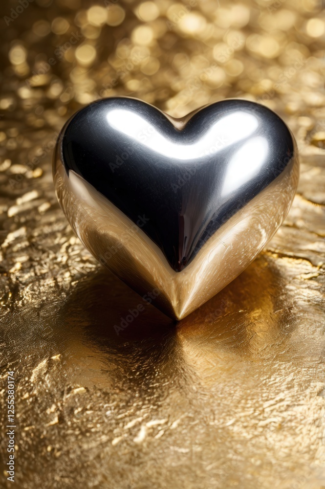 Fototapeta premium heart, love, valentine, symbol, shape, romance, valentines, red, day, romantic, 3d, wedding, passion, decoration, holiday, sweet, gold, gift, design, celebration, sign, food, shiny
