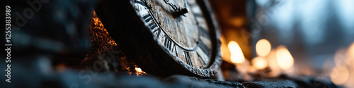 Antique Clock Face near Candles