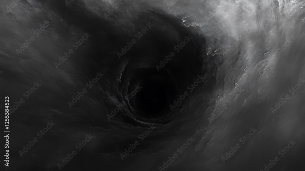 Fototapeta premium Dark swirling clouds, vortex, sky, ominous, background, weather