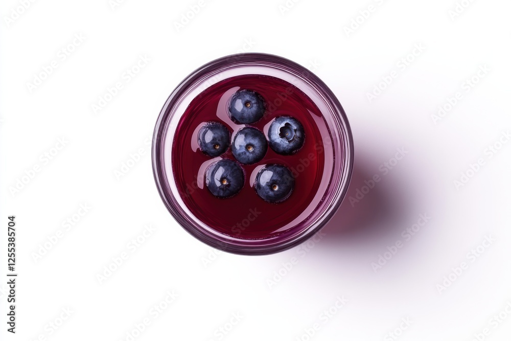 Blueberry collagen peptide drink, isolated style, pastel blue and white colors, anti-aging nutrition concept Blueberry collagen peptide drink, isolated style, pastel blue and white colors, anti-aging nutrition concept