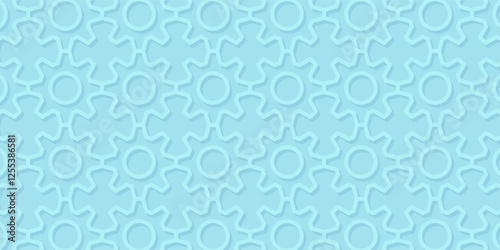 Gear settings pattern blue texture background. Template design for banner, poster, social media.