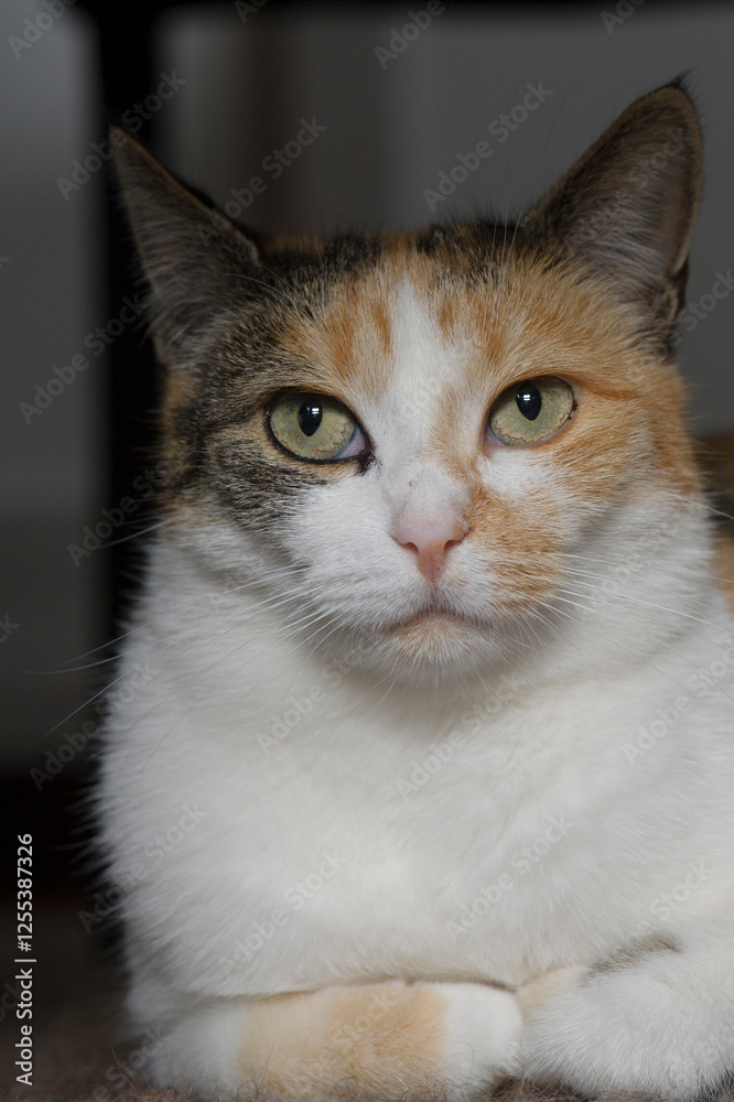 Porträt einer weiblichen Europäisch Kurzhaar Katze Porträt einer weiblichen Europäisch Kurzhaar Katze