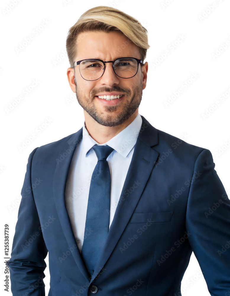 Portrait of only one Man. White Background. Portrait of only one Man. White Background.