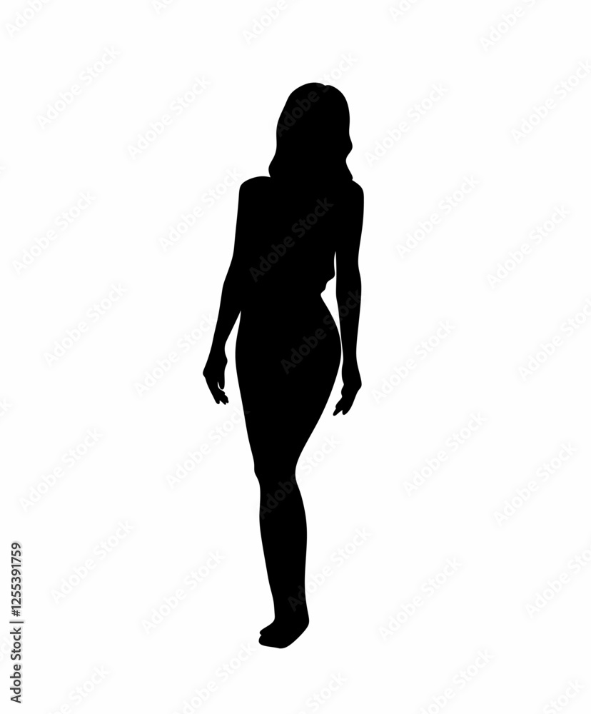 Fototapeta premium fashion model pose silhouette