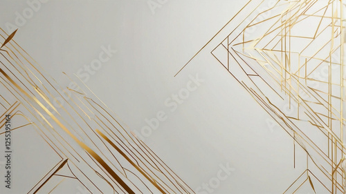 Luxury Gold Background with Abstract Arrows - Modern Futuristic Design for Presentations