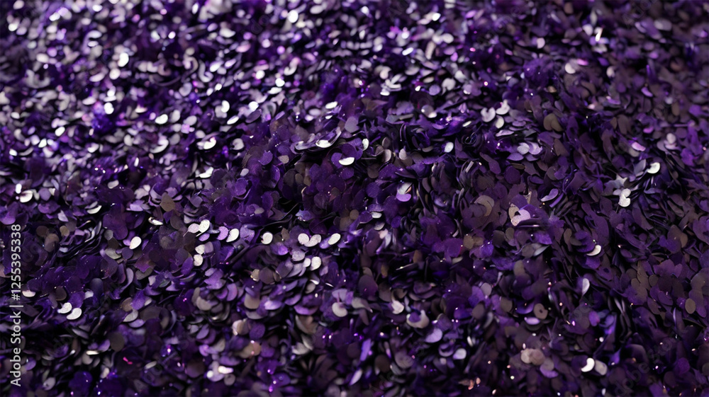 Fototapeta premium Elegant Dark Purple Sparkle Background - Ideal for Halloween Night, Mardi Gras, and Celebrations